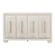Witzy Sideboard Buffet Console | Oak White Poplar Wood | 4 Doors | 60"