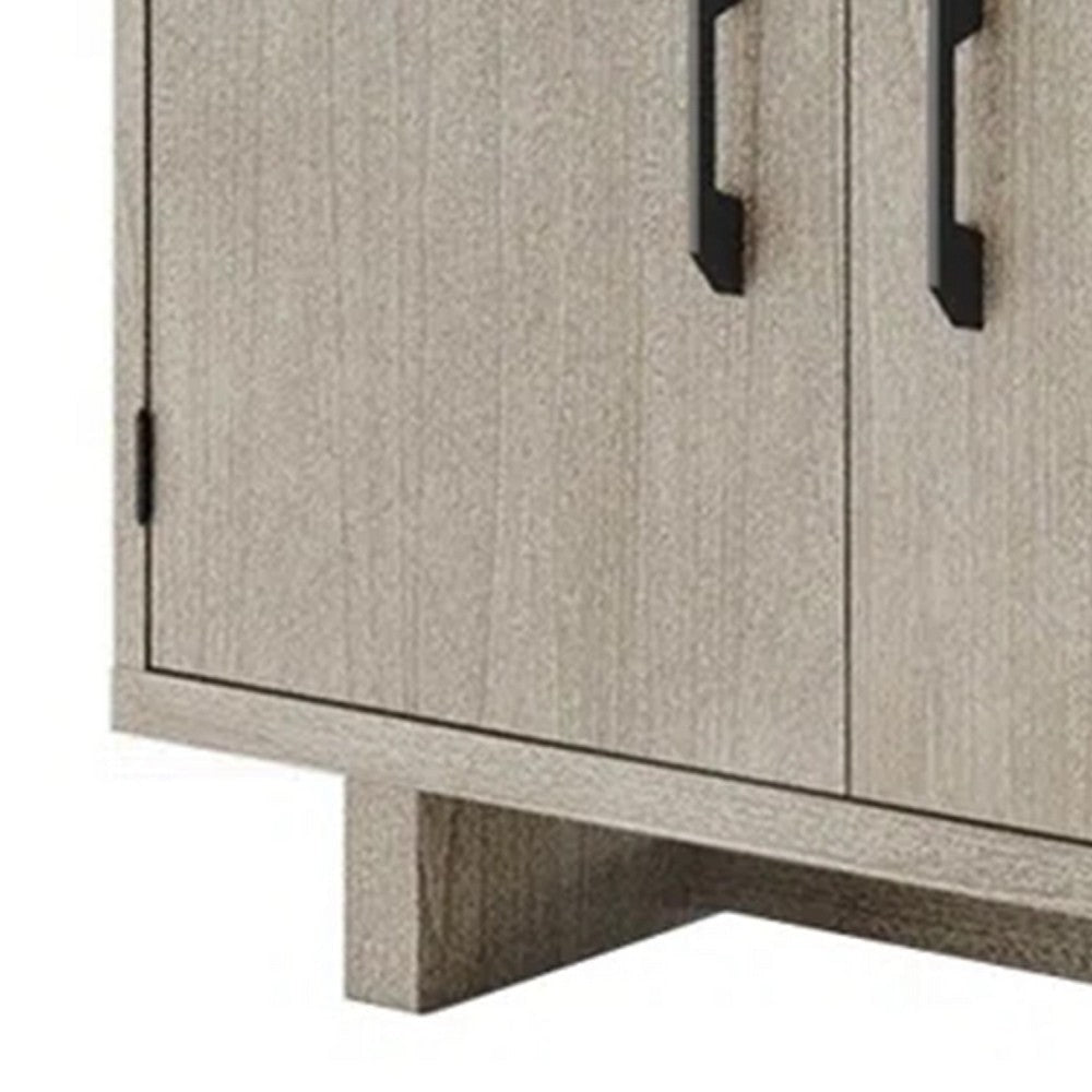 Hagy Sideboard Buffet Console | Natural Brown Wood | 2 Doors | 60’’ BM340254