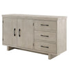 Hagy Sideboard Buffet Console | Natural Brown Wood | 2 Doors | 60"