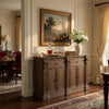 Hama Sideboard Buffet Console | 4 Doors | Oak Brown Wood | 60"