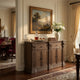 Hama Sideboard Buffet Console | 4 Doors | Oak Brown Wood | 60"