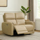 Sily Power Reclining Loveseat | Beige Faux Leather | 57" | USB Ports