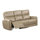 Sily Power Reclining Sofa | Beige Faux Leather | 81" | USB Ports