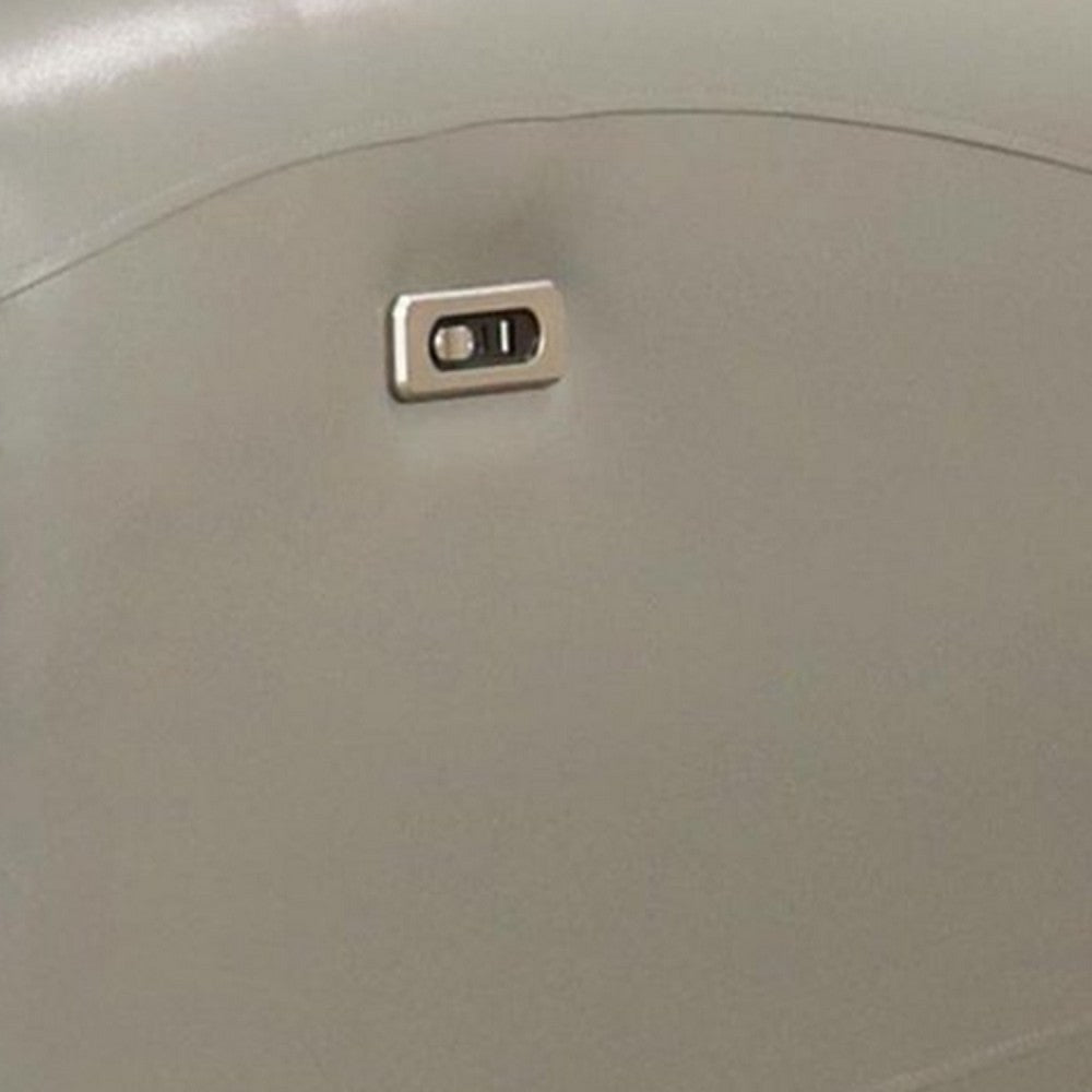 Sily Power Reclining Loveseat | Gray Faux Leather | 57’’ | USB Ports BM340260