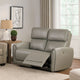 Sily Power Reclining Loveseat | Gray Faux Leather | 57" | USB Ports
