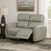 Sily Power Reclining Loveseat | Gray Faux Leather | 57" | USB Ports