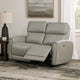 Sily Power Reclining Loveseat | Gray Faux Leather | 57" | USB Ports