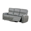 Sily Power Reclining Sofa | Gray Faux Leather | 81’’ | USB Ports BM340261