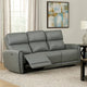 Sily Power Reclining Sofa | Gray Faux Leather | 81" | USB Ports
