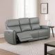 Sily Power Reclining Sofa | Gray Faux Leather | 81" | USB Ports