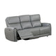 Sily Power Reclining Sofa | Gray Faux Leather | 81" | USB Ports