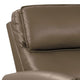 Sily Power Reclining Loveseat | Light Brown Faux Leather | 57’’ | USB BM340262