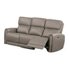 Sily Power Recliner Sofa | Light Brown Faux Leather | 81’’ | USB Ports BM340263