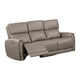 Sily Power Recliner Sofa | Light Brown Faux Leather | 81" | USB Ports