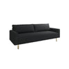 Remy Sofa | Black Boucle | Bench Style Seat with Track Arms | 83"