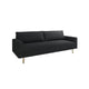 Remy Sofa | Black Boucle | Bench Style Seat with Track Arms | 83"