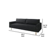 Remy Sofa | Black Boucle | Bench Style Seat with Track Arms | 83’’ BM340264