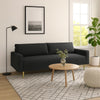 Remy Sofa | Black Boucle | Bench Style Seat with Track Arms | 83"
