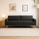 Remy Sofa | Black Boucle | Bench Style Seat with Track Arms | 83"