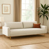 Remy Sofa | Off White Boucle | Bench Style Seat with Track Arms | 83"