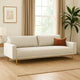 Remy Sofa | Off White Boucle | Bench Style Seat with Track Arms | 83"