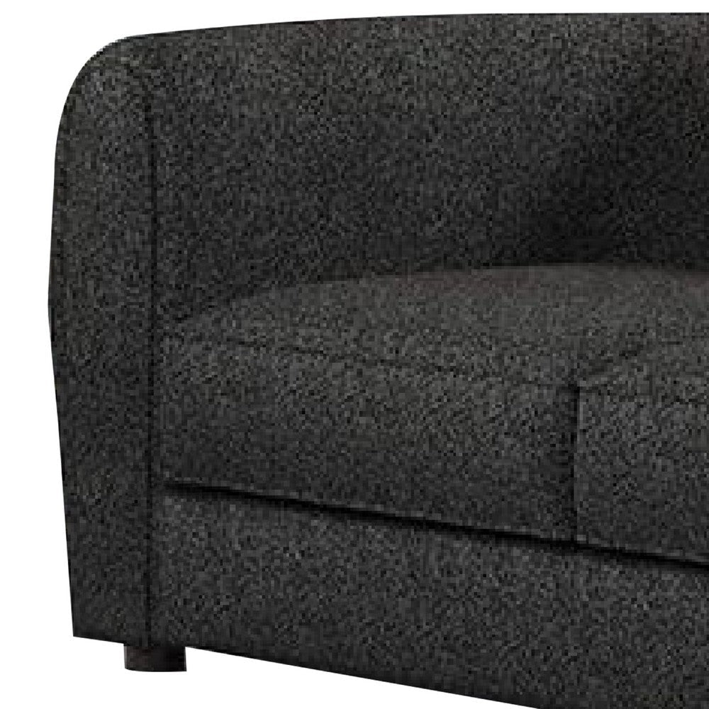 Dly Retro Loveseat | Black Boucle Seat | Welt Trims | 68’’ | Tuxedo Style BM340267