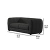 Dly Retro Loveseat | Black Boucle Seat | Welt Trims | 68’’ | Tuxedo Style BM340267
