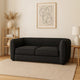 Dly Retro Loveseat | Black Boucle Seat | Welt Trims | 68’’ | Tuxedo Style BM340267