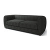 Dly Retro Sofa | Black Boucle Seat | Welt Trims | 87’’ | Tuxedo Style BM340268