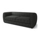 Dly Retro Sofa | Black Boucle Seat | Welt Trims | 87’’ | Tuxedo Style BM340268