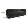 Dly Retro Sofa | Black Boucle Seat | Welt Trims | 87’’ | Tuxedo Style BM340268