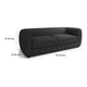 Dly Retro Sofa | Black Boucle Seat | Welt Trims | 87’’ | Tuxedo Style BM340268