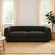 Dly Retro Sofa | Black Boucle Seat | Welt Trims | 87" | Tuxedo Style