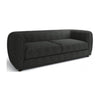 Dly Retro Sofa | Black Boucle Seat | Welt Trims | 87" | Tuxedo Style