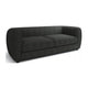 Dly Retro Sofa | Black Boucle Seat | Welt Trims | 87" | Tuxedo Style