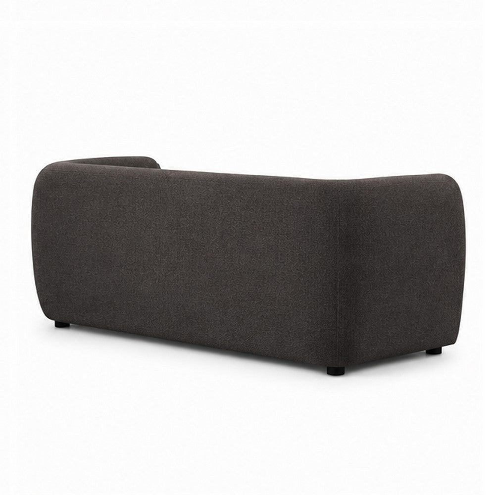 Dly Retro Loveseat | Gray Boucle Seat | Welt Trim | 68" Tuxedo Style
