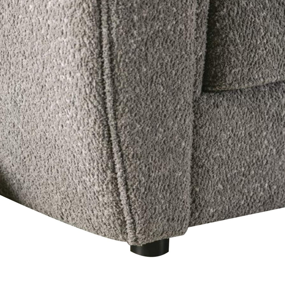 Dly Retro Loveseat | Gray Boucle Seat | Welt Trim | 68’’ Tuxedo Style BM340269