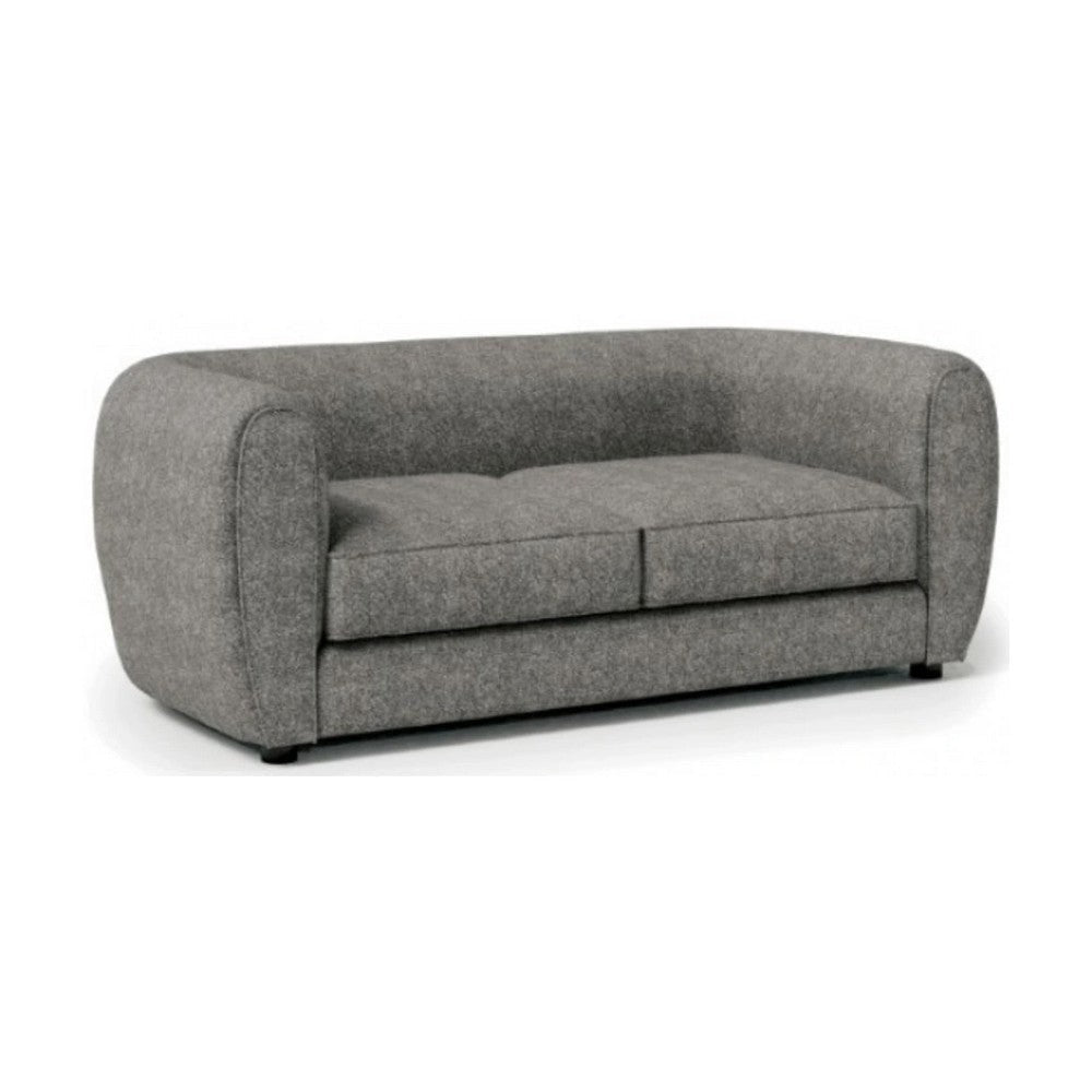 Dly Retro Sofa | Gray Boucle Seat | Welt Trim | 87" Tuxedo Style