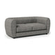 Dly Retro Sofa | Gray Boucle Seat | Welt Trim | 87" Tuxedo Style
