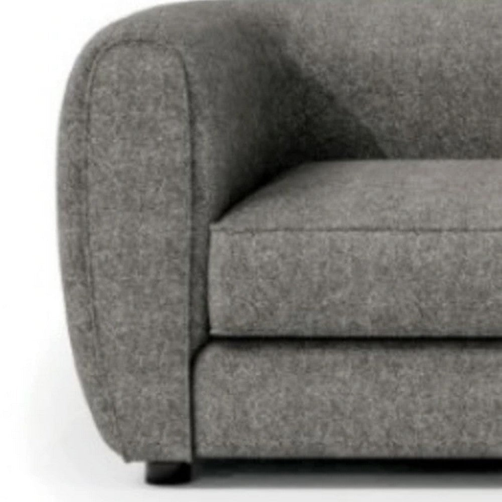 Dly Retro Sofa | Gray Boucle Seat | Welt Trim | 87’’ Tuxedo Style BM340270