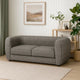 Dly Retro Sofa | Gray Boucle Seat | Welt Trim | 87" Tuxedo Style