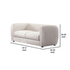 Dly Loveseat | Off White Boucle Seat | Welt Trim | 68’’ Tuxedo Style BM340271