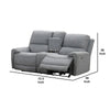 Cote Loveseat | Power Reclining | Gray Boucle | Center Console | 73"