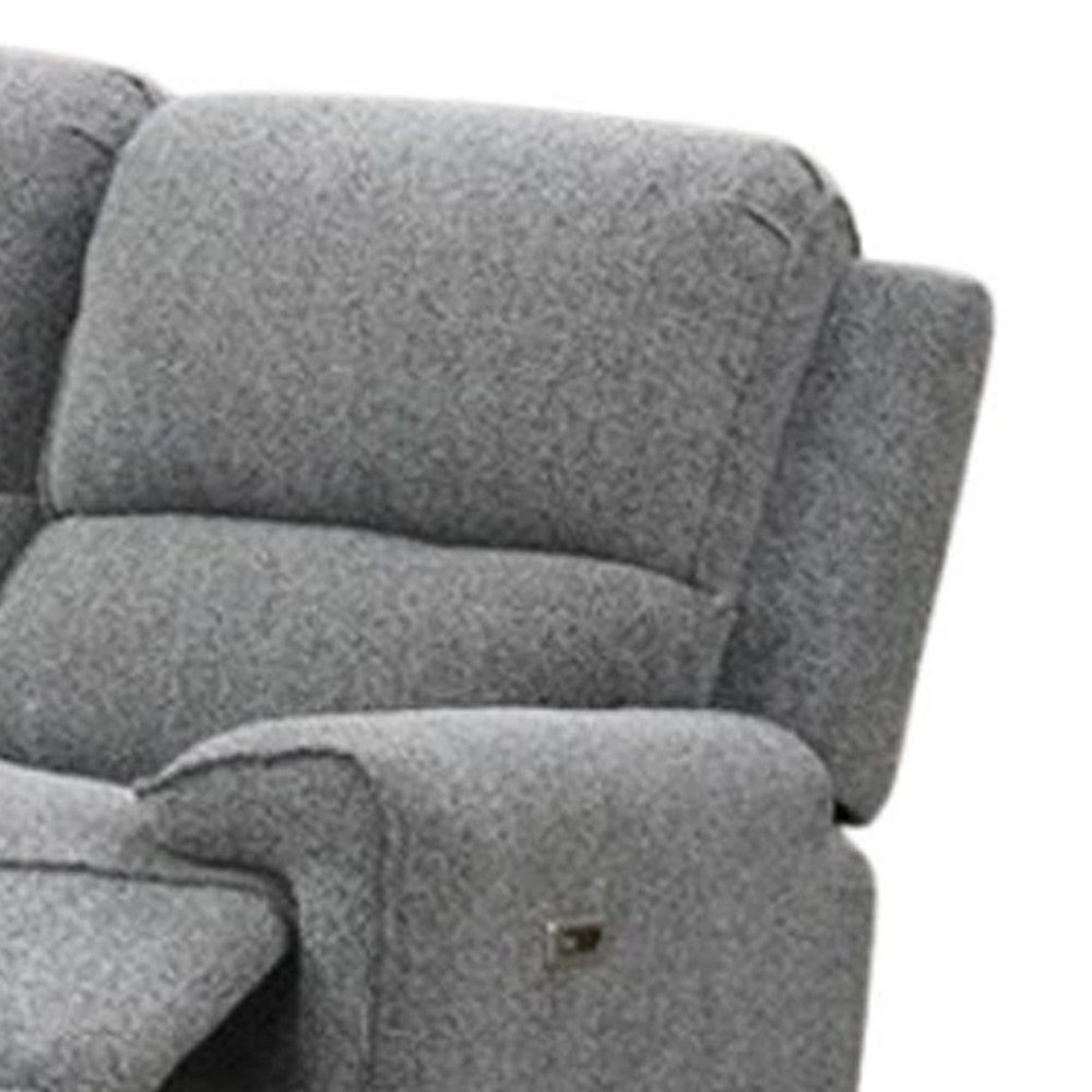 Cote Sofa | Power Reclining | Gray Boucle | USB Charging Ports | 83"