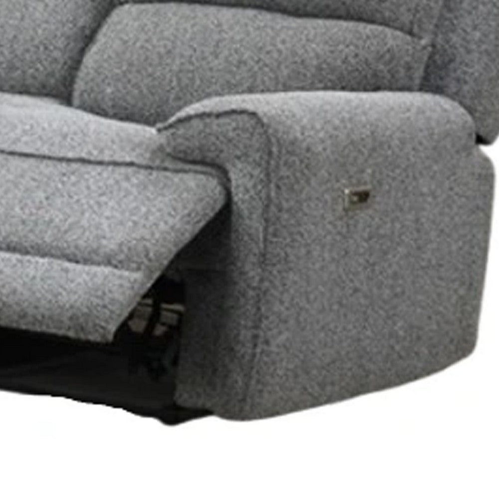 Cote Sofa | Power Reclining | Gray Boucle | USB Charging Ports | 83"