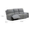 Cote Sofa | Power Reclining | Gray Boucle | USB Charging Ports | 83"