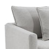 Rutu Accent Oversize Armchair | 1 Throw Pillow | Light Gray Padded Linen BM340275