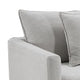Rutu Accent Oversize Armchair | 1 Throw Pillow | Light Gray Padded Linen BM340275