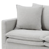 Rutu Loveseat | 2 Accent Pillows | Light Gray Padded Linen | 68"