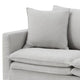 Rutu Loveseat | 2 Accent Pillows | Light Gray Padded Linen | 68"